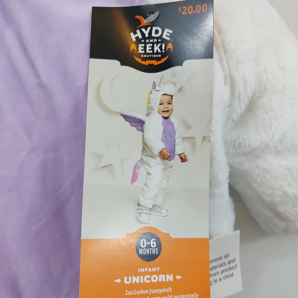 New Unicorn costume Infant size 0-6 months